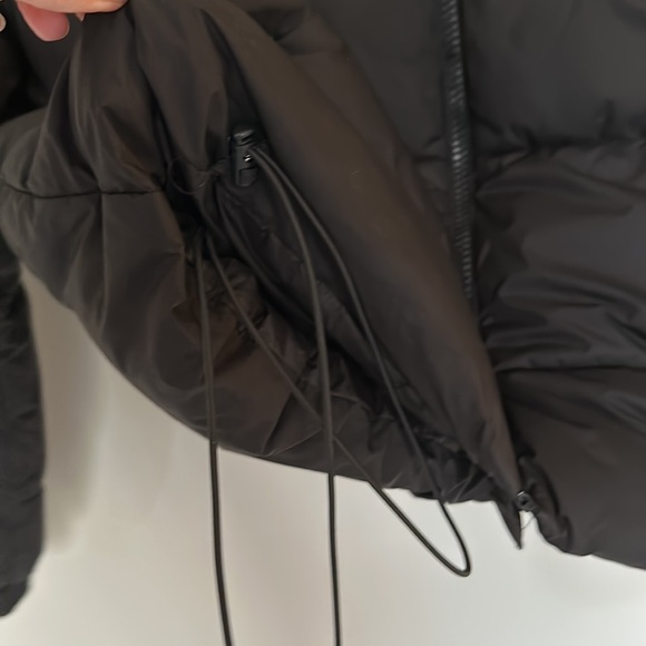 H&M Black water repellant windproof puffer winter coat jacket women size Large - Picture 6 of 7